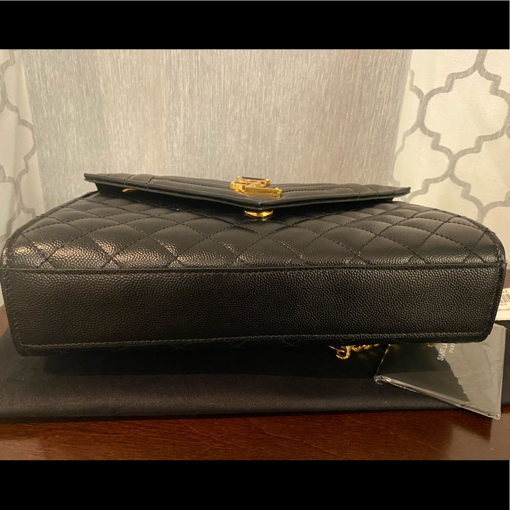 Saint Laurent Medium Envelope Bag in Black - Picture 12 of 13